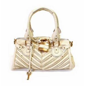 CHLOE(クロエ) レザー×パイソン ハンドバッグ 7ESA02 8H879 105 パディントン イエロー