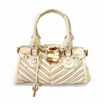 CHLOE(クロエ) レザー×パイソン ハンドバッグ 7ESA02 8H879 105 パディントン イエロー