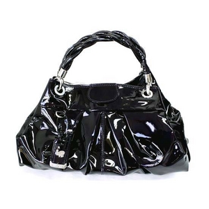 VIA REPUBBLICA(ヴィア リパブリカ) 8980 LACCA NERO ショルダー ハンドバッグ ブラック