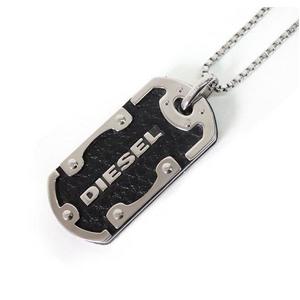 DIESEL(ディーゼル) 2009新作 SS新作 ネックレスDX0119040 ブラック×シルバー