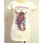 ED HARDY(エドハーディー) Tシャツ W02 167 13Devil Mermaid Off White  XS 丸首タイプ
