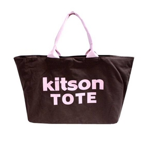KITSON(キットソン) 3138 ショッピングトートバッグ キャンバス ブラウン×ピンク