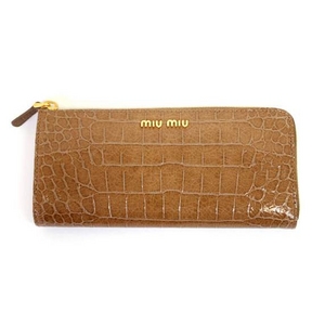 MIUMIU(ミュウミュウ) MIUMIU 5M1183 PORTAFGLIO LAMPO SM1183 長財布 CAMMELLO