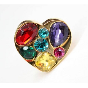 MARC BY MARC JACOBS(マークバイマークジェイコブス) Gem Heart Ring 73656 ゴールド×マルチ リング