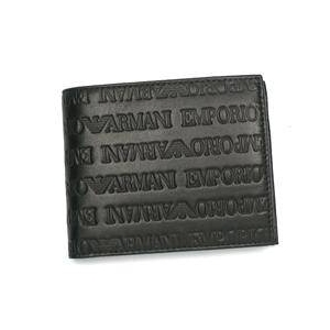 Emporio Armani(エンポリオ・アルマーニ) NAPPA LOGATA YEM122 BKULTIMATE DF 2つ折り小銭入れ付き