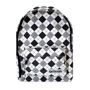 OUTDOOR(アウトドア) 12429164-00 アーガイルチェック ホワイト リュックサック デイパック
