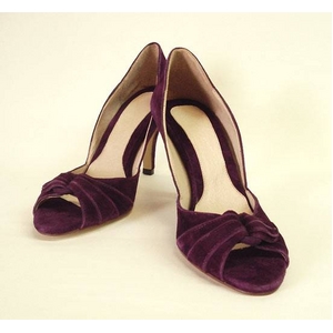 LADY'S SHOES レディースシューズ スエードパンプス パープル