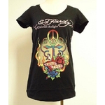 ED HARDY(エドハーディー) Tシャツ W02 297 99Peace Cross Black  S 丸首タイプ