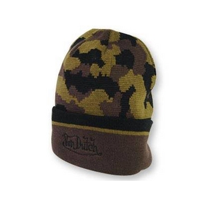 Von Dutch(ヴォンダッチ) VD6102 BR ニットキャップ