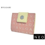 Bvlgari(ブルガリ) ロゴマニア 2つ折り財布 ピンク 22252 2009新作