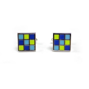 Cuffs(カフスボタン) カフリンクス グリーンブルーレトロ Green Blue Retros Cufflinks 2009新作