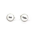 Cuffs(カフスボタン) カフリンクス レフトライト Left Right White Cufflinks 2009新作