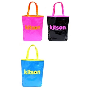 KITSON（キットソン） Neon tote エナメル トートバッグ ブラック（3864）