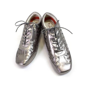 Falchi New York(ファルチ ニューヨーク) レディースシューズ メッシュデザイン ウェッジヒール スニーカー SH-301SILVER S