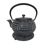 南部鉄急須瓶敷セット まろみうずまき(白サビ)0.65L E-214