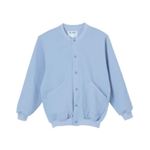 5100 スクエアニット室内着(えりなし前開きタイプ) サックス S