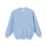 5100 スクエアニット室内着(えりなし前開きタイプ) サックス L
