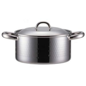 ヨシカワ 本職の逸品 槌目入り両手鍋 20cm YH8503