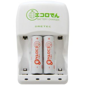 ドリテック 急速充電器 エコロでん 単3充電池2個入り RB-503WT