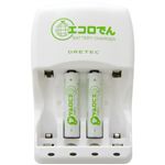ドリテック 急速充電器 エコロでん 単4充電池2個入り RB-504WT