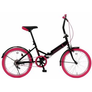 20インチ 折り畳み自転車カラータイヤモデル GFD-20TNPK ピンク