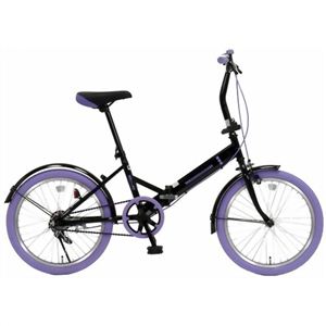 20インチ 折り畳み自転車カラータイヤモデル GFD-20TNPP パープル