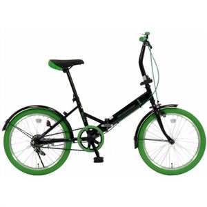 20インチ 折り畳み自転車カラータイヤモデル GFD-20TNGR グリーン
