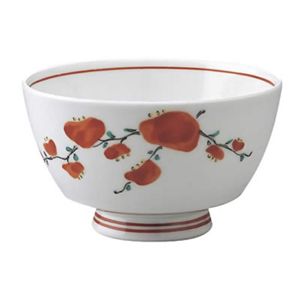 安寿 茶付(大) 赤絵小花