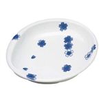 安寿 変形深皿 染付桜ちらし