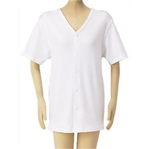 サンヘルパー 介護用肌着(前開き) 半袖 ホック式 M