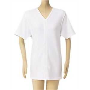 サンヘルパー 介護用肌着(前開き) 半袖 マジック式 M