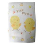表パイル裏ガーゼ正方形バスタオルPIYOPIYO柄