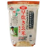 大潟村あきたこまち 早炊き玄米無洗米 1kg 【3セット】