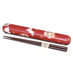 布貼 18.0箸箱セット 赤花丸うさぎ 【2セット】