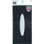 ティッシュボックスカバーtiti クロコ ブラック 【6セット】