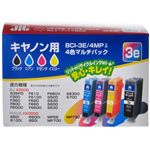 キヤノン用 リサイクルインクカートリッジ 4色セット BCI-3E/4MP互換 JIT-C034P