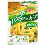 ポッカ ゆでたてパスタにかけるスープ バジル香る醤油ガーリック 3袋入 【18セット】