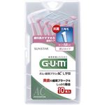 GUM 歯間ブラシ L字型 10P M 【6セット】