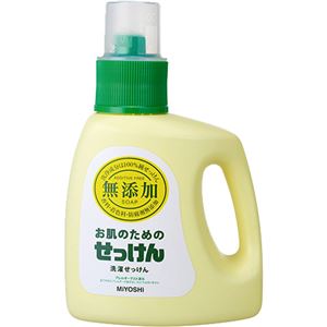 （まとめ買い）ミヨシ 無添加 衣類のせっけん1200ml(無添加石鹸)×7セット