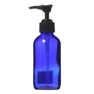 生活の木 青色ガラスポンプ瓶(120ml) 【2セット】