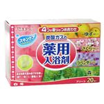 バスキング 発泡薬用入浴剤 ゆず さくら ラベンダー 森 20錠入 【5セット】