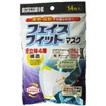 フェイスフィットマスク4層構造 白 14枚入り 【6セット】