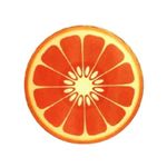耐熱強化ガラス カッティングボード 丸型 オレンジ