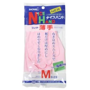 ナイスハンド フィット 薄手 M ピンク 【16セット】