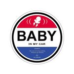 カーメイト エールベベ セーフティメッセージ レッド/ブルー BB610 【4セット】