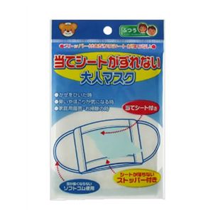 当てシートがずれない 大人用マスク 1枚入 【10セット】