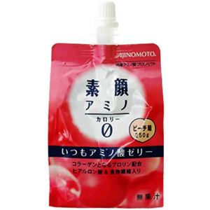 いつもアミノ酸ゼリー カロリー0 素顔アミノ ピーチ味 250g 【17セット】