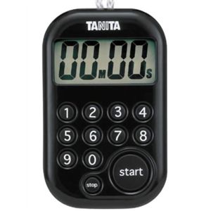 タニタ デジタルタイマー100分計 TD-379-BK ブラック 【3セット】