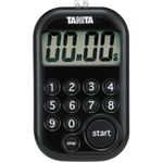 タニタ デジタルタイマー100分計 TD-379-BK ブラック 【3セット】