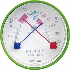 【在庫限り】エンペックス 素肌快適計(温度計・湿度計) TM-4713 フォレストグリーン